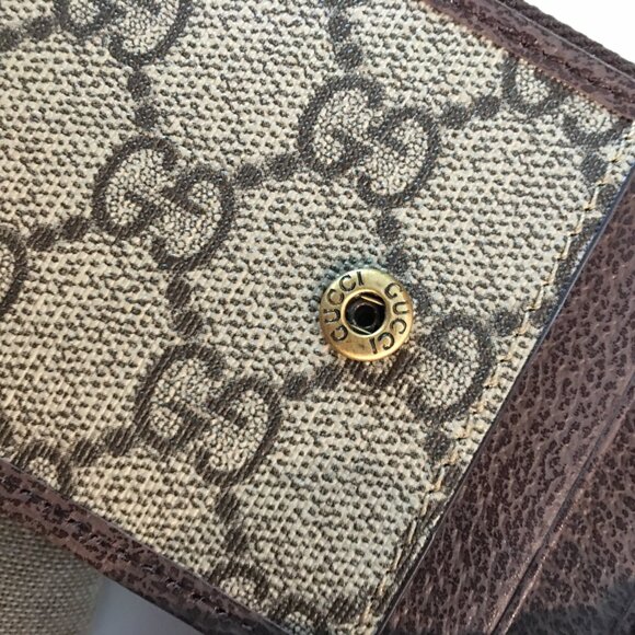 GUCCI Ophidia Coin Purse/Card Holder Brown/Beige - Picture 4 of 9